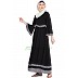 A line Black casual abaya A line Black casual abaya